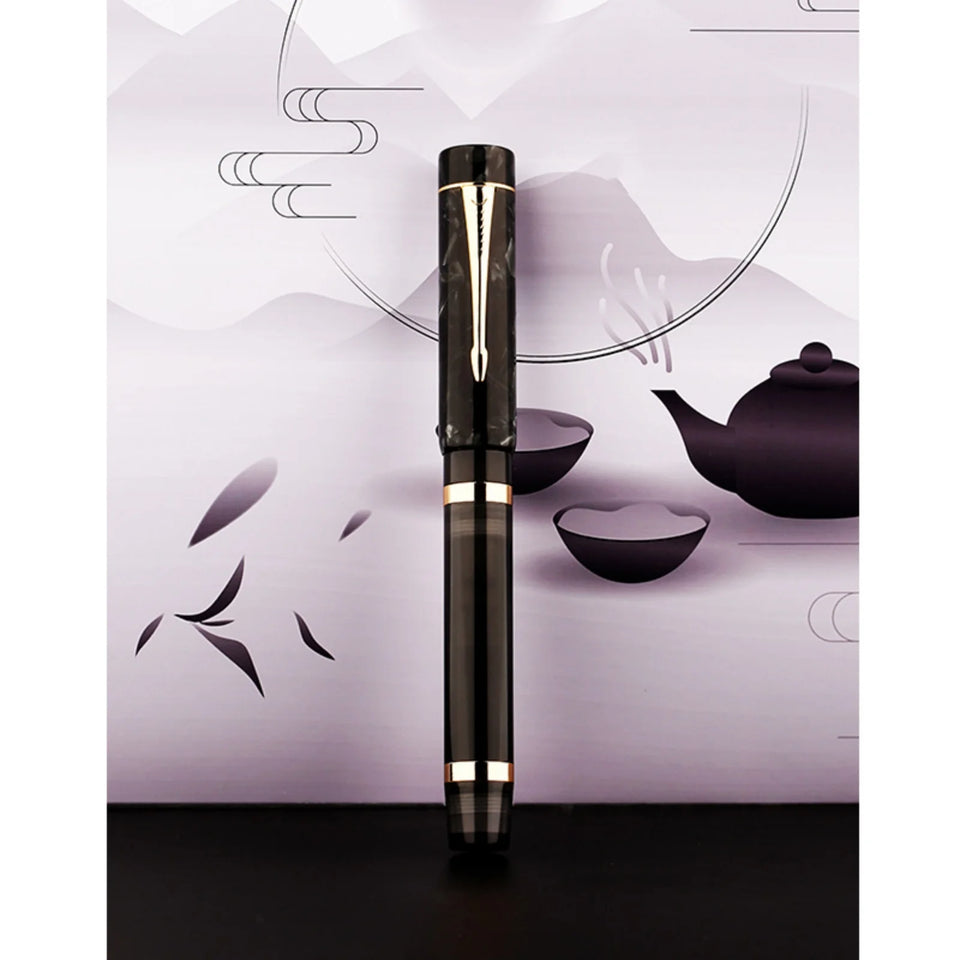 Majohn M700 Resin Fountain Pen EF/F Nib 0.5/0.38mm with A Converter Germany Imported Ink Pen Beautiful Students Gifts
