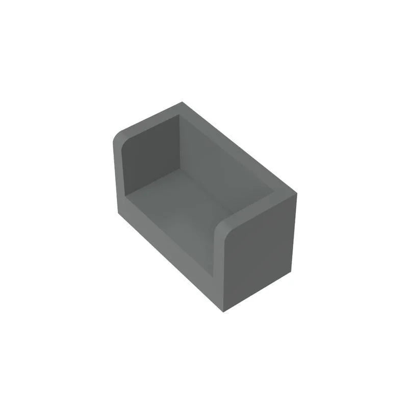10Pcs 23969 Panel 1X2X1 Rounded Corner 2Sides Building Blocks MOC Accessories Compatible with Brick Children Toys