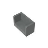 10Pcs 23969 Panel 1X2X1 Rounded Corner 2Sides Building Blocks MOC Accessories Compatible with Brick Children Toys