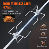 SucceBuy Universal Grill Rotisserie Kit for Grills, Electric BBQ Grill with 9W Motor Stainless Steel Automatic Grilling Kit