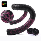 NPY FASHION Handlebar Tape Comfortable Anti-Slip PU Shock Absorbing Handlebar Wrap Tape with Handlebar Plug Cycling supplies