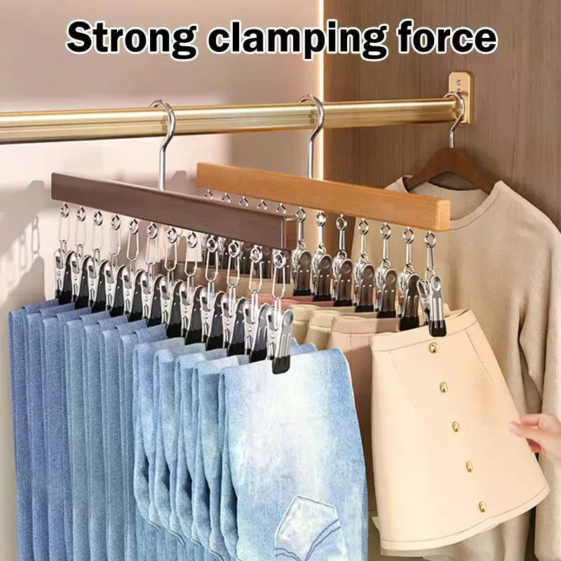 Closet Organizer With 10/12 Clips, Space Saving Hanging Closet Organizer, Space-Saving Hat Scarf Clothespins