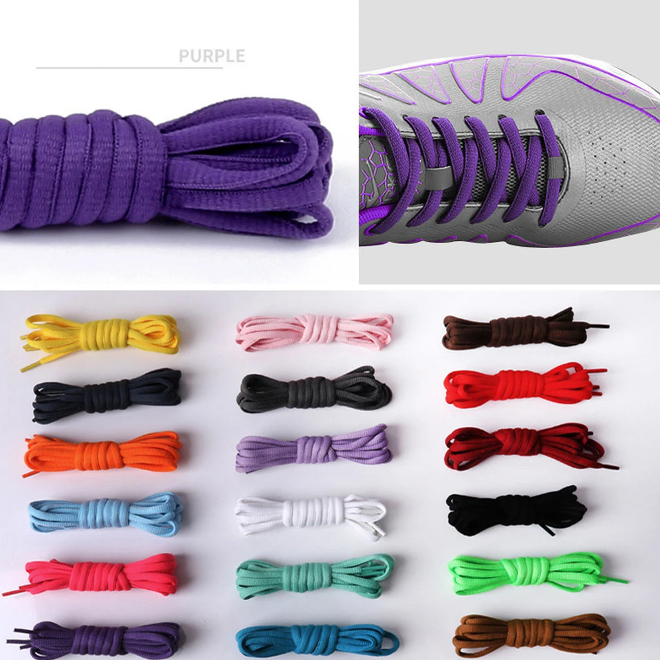 1 Pair Oval Athletic Shoelaces Half Round Shoe Laces for Sneakers,Shoelaces for Athletic Running Sneakers Shoes Boot Strings