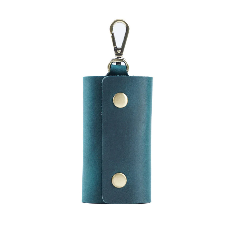 100 % Genuine leather   Multi-function Key Bag High Quality Crazy Horse leather Key Pouch Unisex Leather Business Gift