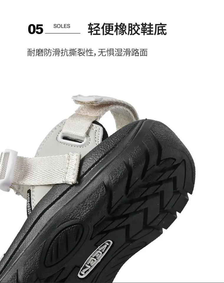 Summer New Handmade  Sandals Leisure Beach Shoes For womens  Outdoor Wading Shoes Man Breathable Casual Anti-collision Toe Flats