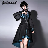 Original Dark Goth Prince Clothing Set New Spring Summer Women's Cool Black Shirt Irregular Vest Shorts 3 Piece Suit Outfits