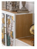 American Hand-painted Living Room Cabinets Sideboards Foyer Side Cabinet Light Luxury Wine Cabinet Drawer Living Room Furniture