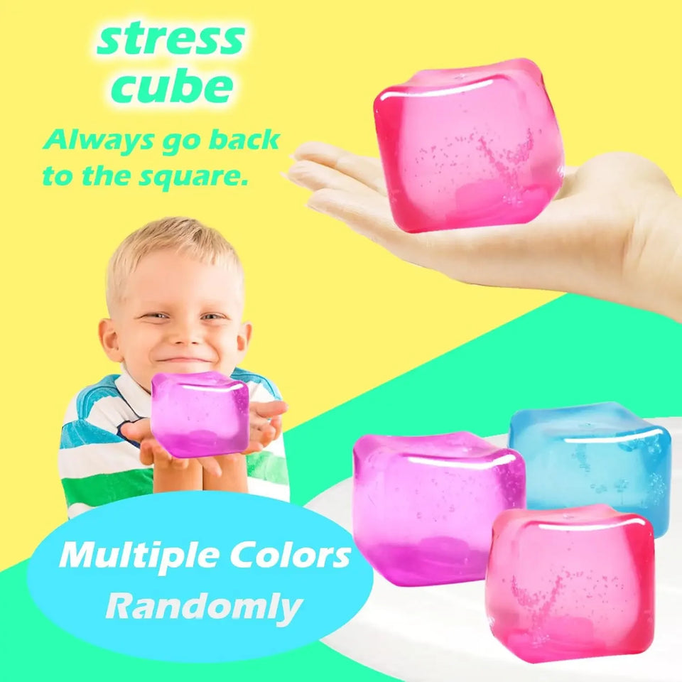 High Density Gel Ice Cube Square Decompression Vent Toy Squishy Stress Ball Squeeze Toys Stress Relief Sensory Toy squeeze toys