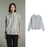 Women Plush Hoodies Sweatshirt 2024 Autumn Long Sleeve Loose Hooded Sweatshirt Versatile Leisure Multicolor Warm Pullover Tops