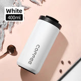 400ML Stainless Steel Coffee Thermos Leakproof Car Vacuum Flasks Thermal Coffee Mug Portable Travel Portable Insulated Bottle