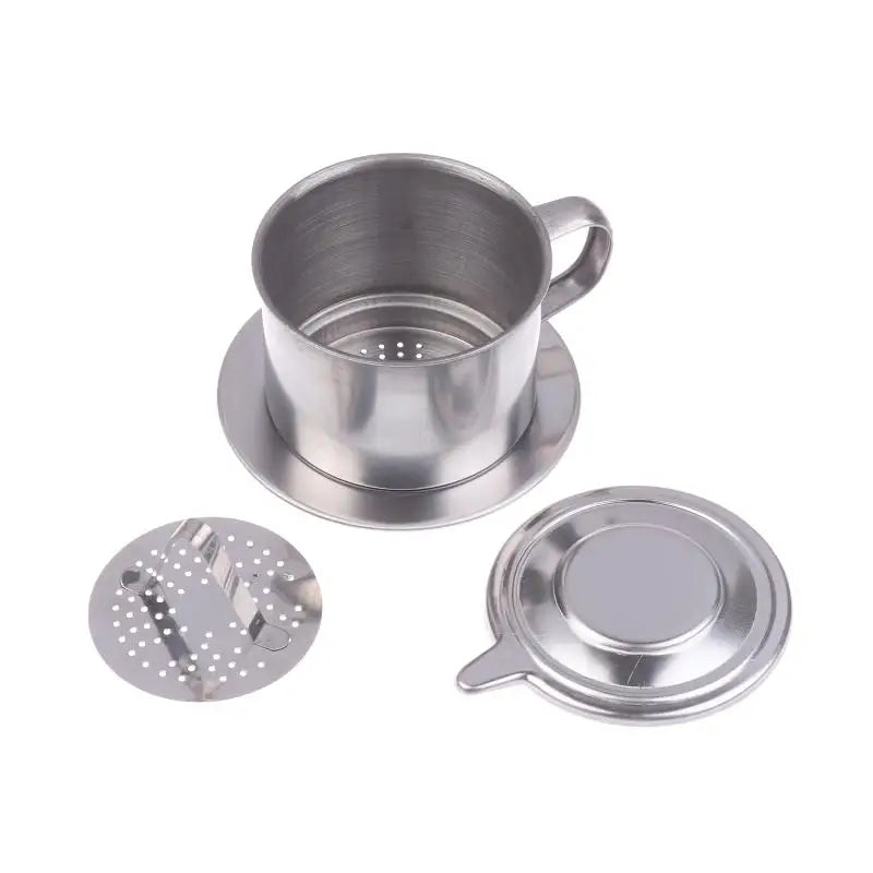 Stainless Steel Coffee Filter Infuse Cup Vietnamese Coffee Dripper Maker Pot Portable Coffee Drip Strainer Kitchen Tools 1PC