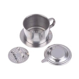 Stainless Steel Coffee Filter Infuse Cup Vietnamese Coffee Dripper Maker Pot Portable Coffee Drip Strainer Kitchen Tools 1PC