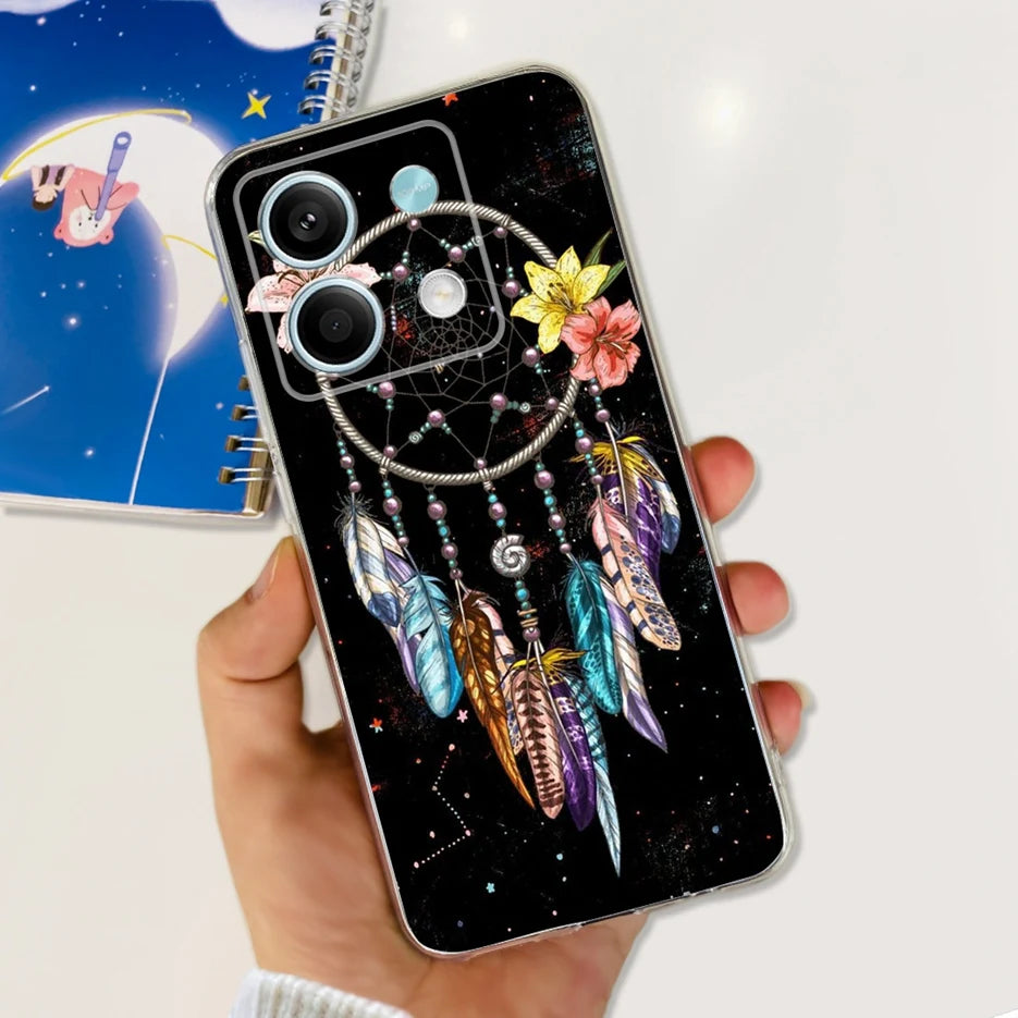 For Xiaomi Redmi Note 13 4G Case Cute Cat Butterfly Cover Soft Silicone Phone Case For Redmi Note 13 Pro Plus Note13 Full Bumper