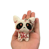 Creative Halloween Horror Plush Keychain toy Creepy Bloody Monster Doll Pendant Gothic Scary Backpack Accessories Couple Gift
