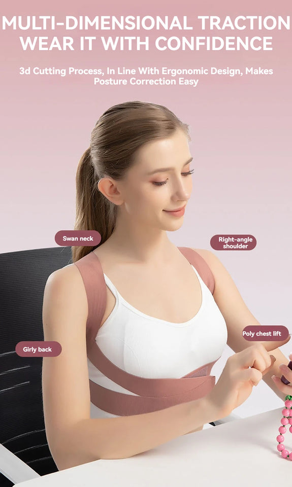 Adult Hunchback Corrector Invisible Back Straightening Stretching Straight Back Open Shoulder Lumbar Correction Belt Men Women