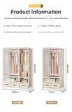 Large Capacity Portable Wardrobe Closet Durable Sturdy Assembly Clothes Organizer Bedroom Dustproof Storage Solution