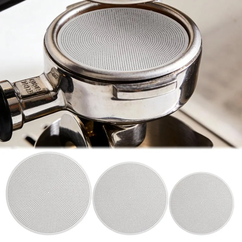 Coffee Filter Holder Stainless Steel Reusable Dripper Fine Mesh Cone Coffee Strainer Espresso Coffee Puck Screen Barista Tool
