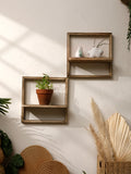 Wooden Display Shelf Floating Shelves Rustic Wood Shelves Wall Storage for Bedroom Kitchen Over Toilet Small Wall Mounted Gifts