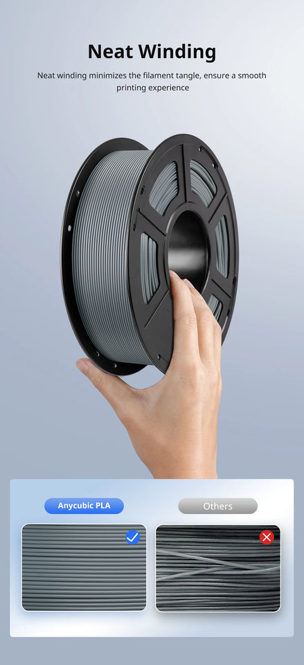 ANYCUBIC PLA 3D Filament For FDM 3D Printer 1.75mm Eco-friendly 3D Printing Material Failment For Kobra S1C 5KG EU US Warehouse