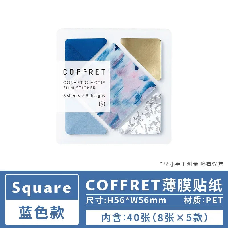 Japan Kingjim COFFRET Beauty Collection Label Sticker Colorful Translucent Creative Pattern Advanced Decoration Collage Bookmark