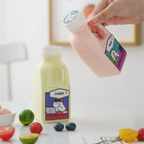 1PC Transparent Kids Water Bottle Plastic Juice Bottle PET Milk Beverage Bottle With Lid Camping Hiking Drinkware