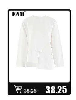 [EAM] Black Irregular Knot Sweatshirt New Stand Collar Long Sleeve Women Big Size Fashion Tide Spring Autumn 2026 1DJ1848