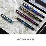 MAJOHN M600S Resin Pen 35 # Gold Plated Daming Tip Universal Type Student Adult Writing Practice Gift Ink Pen