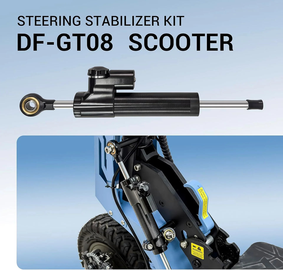 GT08 Electric Scooter Steering Damper Bracket Support Kit, Carbon Fiber Stabilizer Steering Damper Adjustable