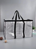 Large Capacity Closet Storage Bag; Sealed with Double Zipper, Transparent and Waterproof.