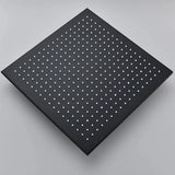 Rainfall Shower Head LED Light 12/16" Large Brass Rainfall Shower Faucet Head Square Shape/Color Changed