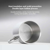 Travel Tumbler Jug Children's Milk Tea Cups Office Water Mug Double Wall 304 Stainless Steel Coffee Mug Without Lid Portable Cup