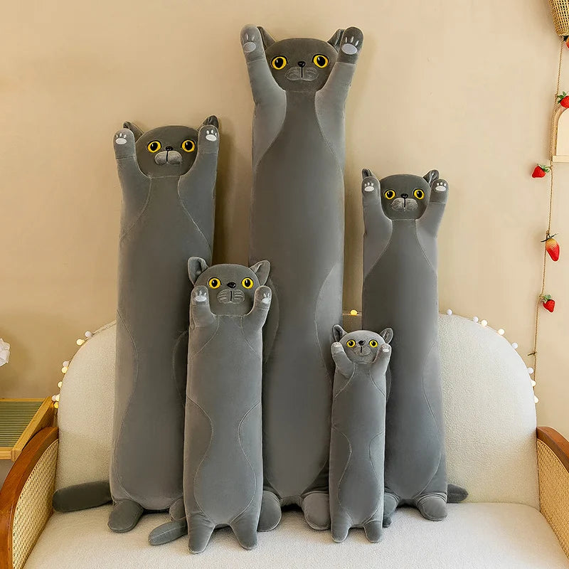 15 Styles 50-150cm Long Cat Plush Toys Stuffed Soft Pause Office Dog Doll Bed Sleepping Pillow Home Decor Birthday Girls Gifts