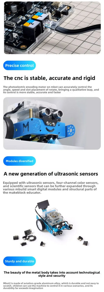 Makeblock MBot2 Programming Robot Children's Artificial Intelligence Steam Education Toys Childlike Products for Beginners Gifts