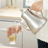 1.5L Tea Kettle 304 Stainless Steel Teapot,With Removable Infuser for Loose Flower Tea Coffee Kettle for Induction Cooker Safe