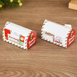 6/24pcs Christmas Mailbox Shape Candy Gift Box Kids Xmas Cookie Snack Packing Box Bag 2024 Navidad Noel Home Decor 2025 New Year