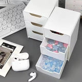Mini Storage Box Small Drawer Storage Box Layered Grid Drawer Style Storage Box Tier Desk Organizer With Drawers