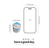 Mr. Paper, 200cm/roll, Wave Themed Material Tape, Decorative Collage Scrapbook, Photo Frame, Phone Case, Notebook, Water Cup