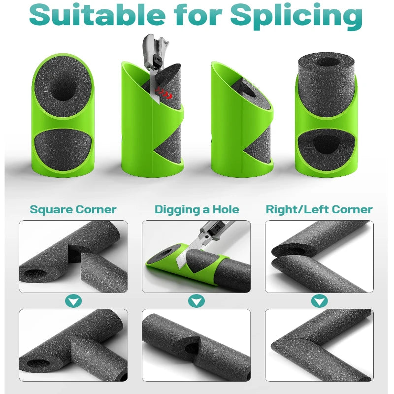 6PCS Foam Pipe Insulation Cutter Tool Cutting Guide Clip for Homes Industries Commercial Places Versatile Fixture