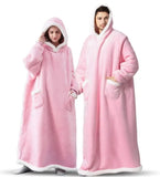 2025 Super Long Flannel Blanket with Sleeves Winter Hoodies Sweatshirt Women Men Pullover Fleece Giant TV Blanket Oversized New