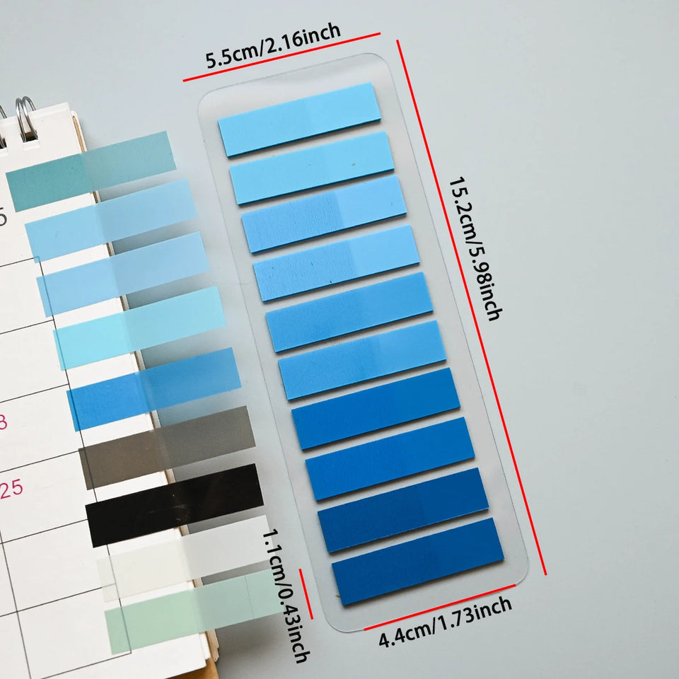 Colorful Transparent Memo Pads Self-Adhesive Sticky Notes Index 200-4000 Sheets for Office School Stationery