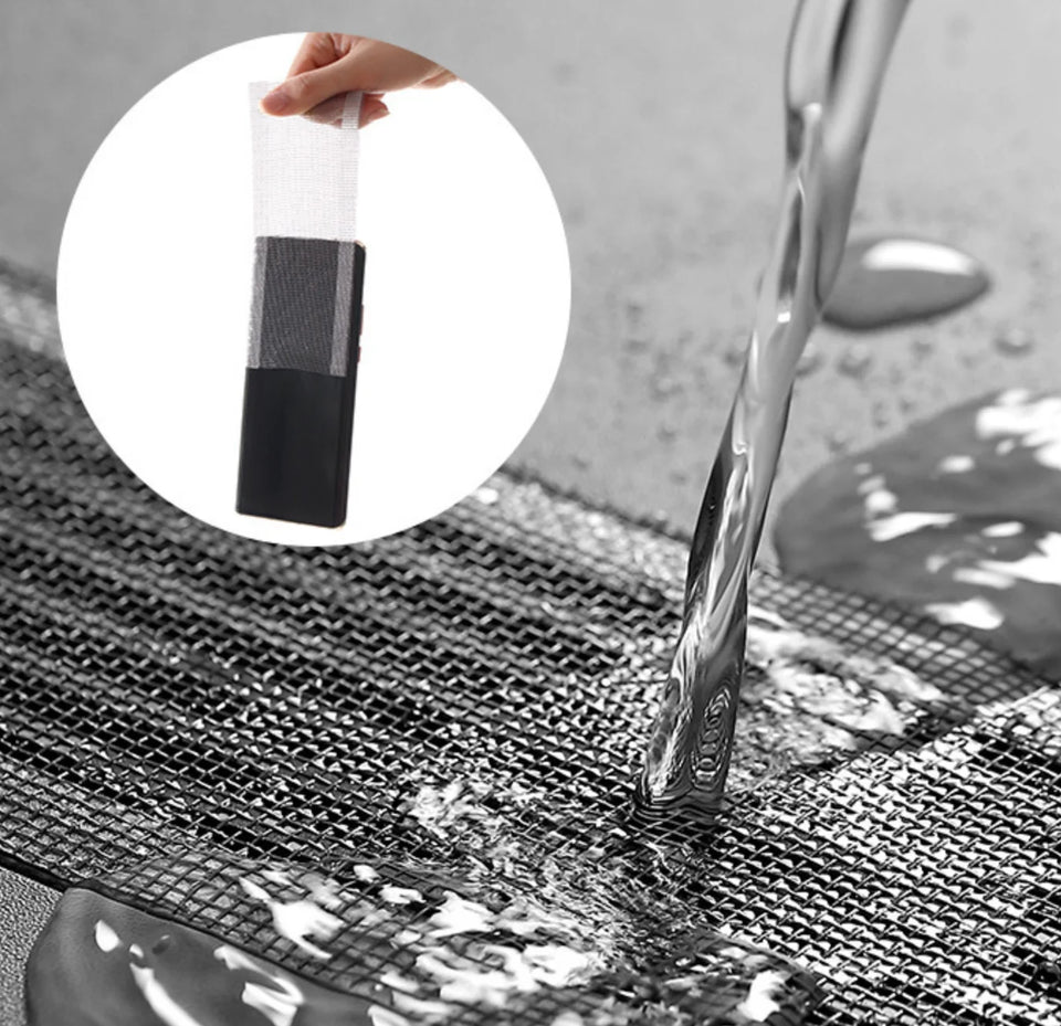 7cm 5-15M Cutable Shower Drain Hair Catcher Self-Adhesive Floor Drain Stickers Disposable Mesh Sink Strainer Filter For Bathroom