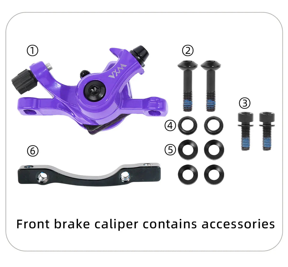 Bicycle Disc Brake Aluminum Alloy Mechanical Wire Pull Disc Brake MTB Bike MT200 160/180MM Caliper Hydraulic Disc Brake