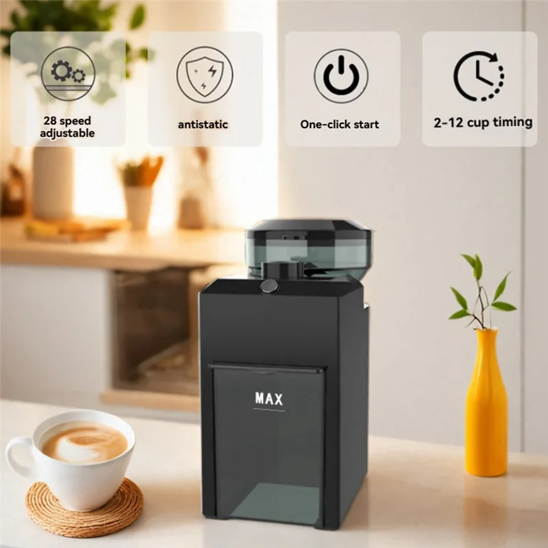 B59B-Electric Burr Coffee Grinder 28 Grind Settings For 12 Cups Adjustable Professional Bean Grinder Household Coffee Grinder US
