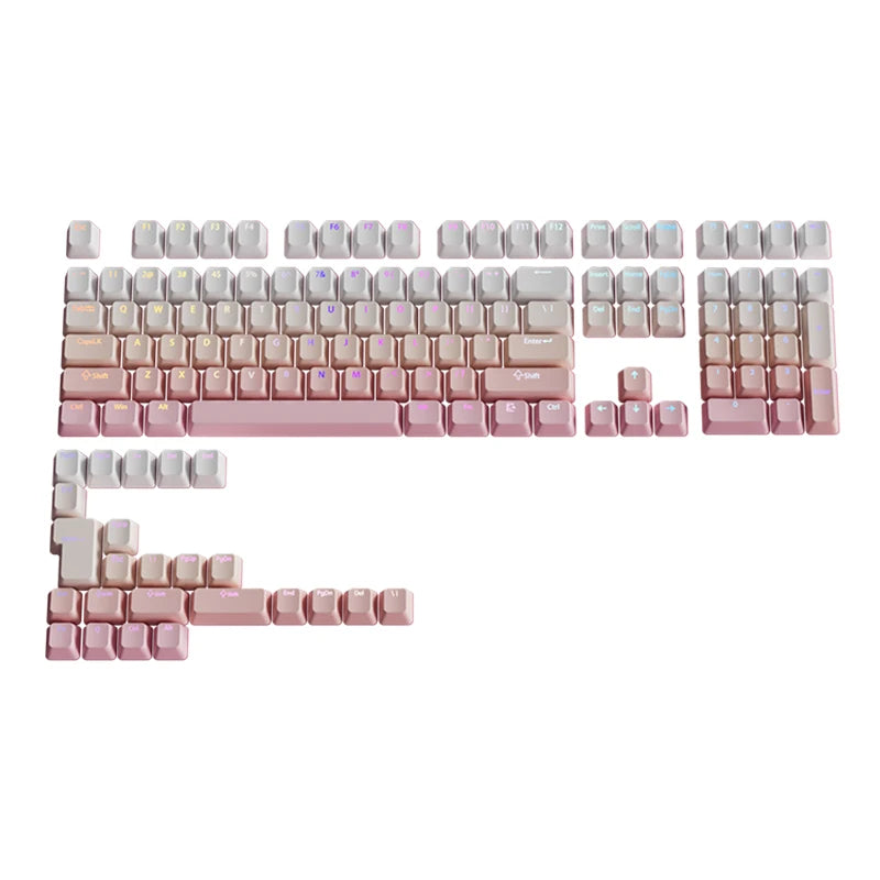 132 Keys Gradient backlit RGB Keycaps For Cherry Mx Switch Mechanical Gaming Keyboard OEM Profile PBT Keycap ISO Layout Key caps