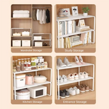 Closet Shelf Wardrobe Organizer Wardrobe Divider Board Stackable Shelves Clother Storage Rack Telescopic Adjustable