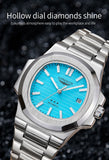 Men automatic watch business date mechanical watches waterproof stainless steel luminous luxury mens watch boyfriend gift