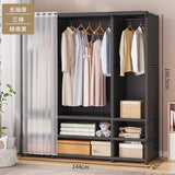 Large Capacity Portable Wardrobe Closet Durable Sturdy Assembly Clothes Organizer Bedroom Dustproof Storage Solution