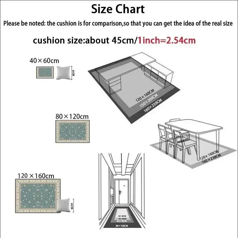 VIKAMA Bedside Carpet, Bedroom High-End Style, Living Room Long Sofa, Coffee Table, Room Floor Mat, Home Decoration