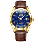 LIGE New Luxury Watch for Men Military Leather Man Wristwatch Quartz Clock Waterproof Luminous Date Week Men's Watches Reloj+box