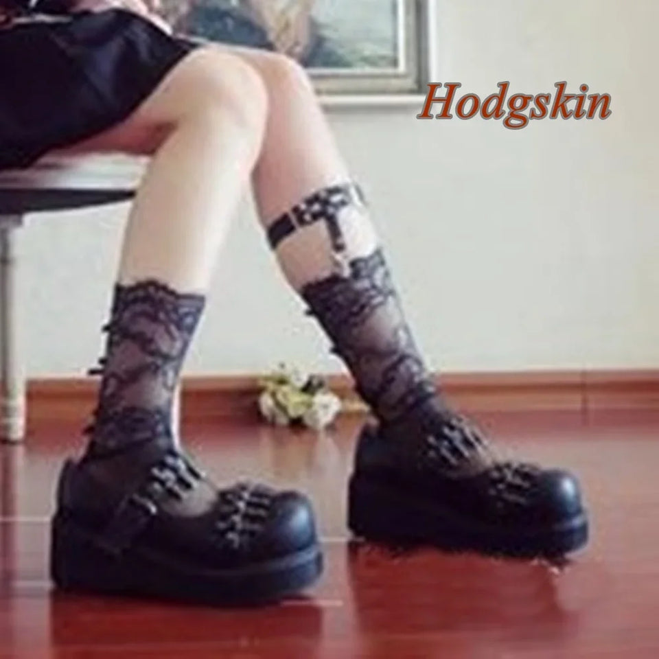 Hollow Rivet Belt Buckle Pumps Solid Black Shallow Wedges Heel Women Pumps Fashion Casual 2025 New Arrivals Spring/autumn Pumps